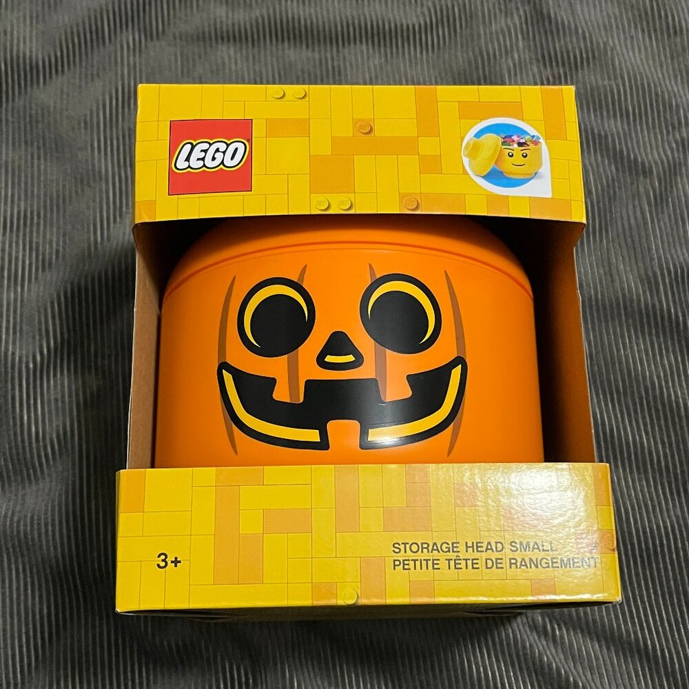 LEGO Storage Head – Small, Pumpkin